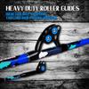 Fiblink Bent Butt Saltwater Fishing Rod 2Piece Offshore Trolling Rod Heavy Duty Big Game Deep Sea Roller Rod Conventional Boat Blue Camouflage Fishing Pole (6'80-120lbs) view 3