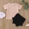 RTGDRK Matching Easter Outfits for Brothe and Sister Baby Boy Girls Short Sleeve Bunny T-Short (Girl, 3-6 Months) view 2
