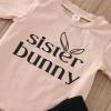 RTGDRK Matching Easter Outfits for Brothe and Sister Baby Boy Girls Short Sleeve Bunny T-Short (Girl, 3-6 Months) view 4