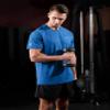 EZRUN Men's Lightweight Short Sleeve T-Shirt Quick Dry Workout Running Athletic Swim Shirts Fishing Rash Guard (Royal Blue,3XL) view 3