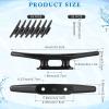 Briwooody 16 Pcs Black Nylon Dock Cleat Boat Cleat Kayak Marine Boat Cleat with Installation Screws for Boat Dock Accessories Marine Nautical Decoration (6inch) view 2