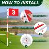 Threehoney Golf Flagstick 6ft, Golf Pin Flag Hole Cup Set Putting Green Flags and Poles Numbered Golf Flags for Driving Range Backyard, Portable 5 Section Design for Golf Practice, Gift Idea(3 Pack) view 4