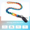 Heavy Duty Neck Lanyard Keychain for Men Women Outdoor Survival, Parachute Rope Necklace Keychains with HK Clip Key Ring (Rainbow) view 4