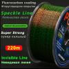 Braided Fishing Line 220 Meters Fluorocarbon Coated Fishing Line Spotted Line Monofilament Nylon Invisible Speckle Carp Fishing Line Fishing Wire (Color : 220M Green, Size : 6.0-0.400mm-29lb) view 2