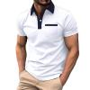 LCMTWX Mens Cotton Polo Shirts Men's T Shirts Multipack Men's White Shirt Cotton Clothes for Dads Mens Workout Shirts Sleeveless Polo Shirts for Men 2024 view 1
