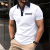LCMTWX Mens Cotton Polo Shirts Men's T Shirts Multipack Men's White Shirt Cotton Clothes for Dads Mens Workout Shirts Sleeveless Polo Shirts for Men 2024 view 2