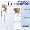 Libima 4-Piece Fishing Rod Holders, Gold, Stainless Steel & Nylon, 360 Adjustable, Bank Fishing, Beach Fishing, Gift view 2