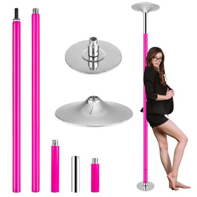 2.3-2.7m Portable Spinning Static Dance Pole Kit for Home Fitness, Pole Extension for 45mm Dance Pole 125/250/500mm Stainless Steel Accessories Tube to Connect Dancing Pole Adjust Height ( Color : Pin