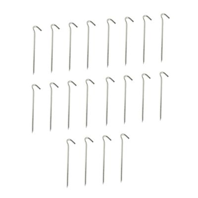 GOOHOCHY 20pcs Question Mark Shape Tent Stakes Heavy Duty Iron Ground Pegs for Camping Garden and Outdoor Use for Securing Tents and Canopies