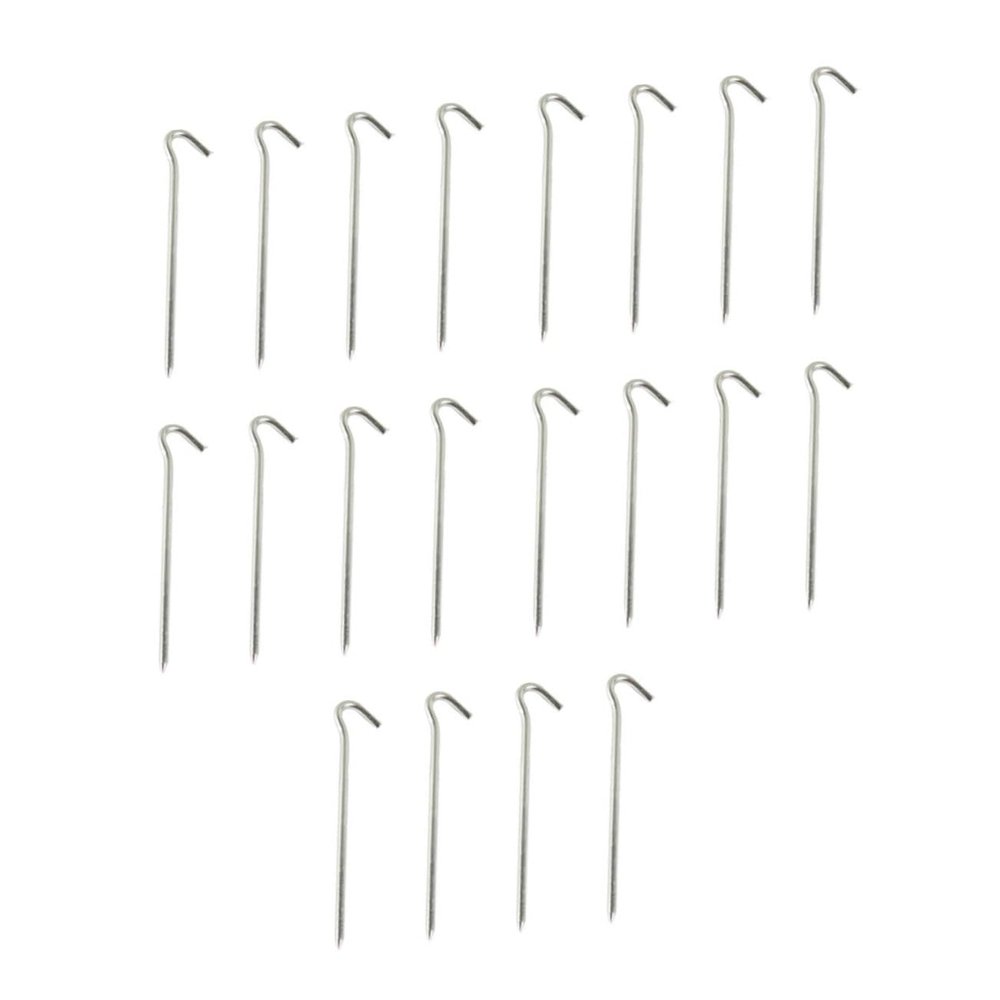 GOOHOCHY 20pcs Question Mark Shape Tent Stakes Heavy Duty Iron Ground Pegs for Camping Garden and Outdoor Use for Securing Tents and Canopies