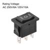 POWTAXBJGD Mini Boat Rocker Switch SPDT Black Marine Boat Toggle Switch On/Off/On AC 250V/6A 125V/10A 1PCS view 3