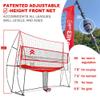 JOLORLY 2-in-1 Volleyball Practice Net Station with Patented 5-Height (6'6'' to 8'), Heavy Duty Training System for Hitting Spiking Serving, Backyard Indoor Outdoor Trainer Equipment (12x11 ft Red) view 2