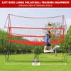 JOLORLY 2-in-1 Volleyball Practice Net Station with Patented 5-Height (6'6'' to 8'), Heavy Duty Training System for Hitting Spiking Serving, Backyard Indoor Outdoor Trainer Equipment (12x11 ft Red) view 3