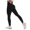 Workout Leggings for Women Plus Size 4X Women Seamless Leggings High Waist Workout Gym Yoga Pants Tummy Control Scrunch Butt Lifting Booty Compression Tights Z-Black view 1