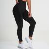 Workout Leggings for Women Plus Size 4X Women Seamless Leggings High Waist Workout Gym Yoga Pants Tummy Control Scrunch Butt Lifting Booty Compression Tights Z-Black view 3