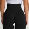 Workout Leggings for Women Plus Size 4X Women Seamless Leggings High Waist Workout Gym Yoga Pants Tummy Control Scrunch Butt Lifting Booty Compression Tights Z-Black view 4