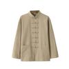 Chinese Style Tai Chi Cotton And Linen Tang Suit for Men Shirt (khaki, XXL) view 1