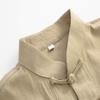 Chinese Style Tai Chi Cotton And Linen Tang Suit for Men Shirt (khaki, XXL) view 2