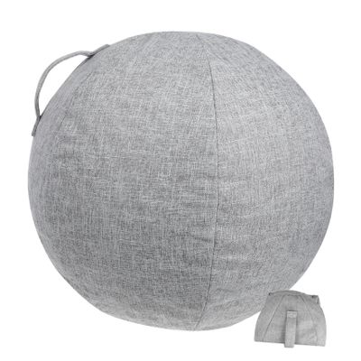 Kisangel Portable Washable Yoga Ball Cover Anti-Slip Protective Sleeve for Exercise Balance Balls Cotton-Linen Material Random Colors