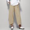 xoxingysm Loose Linen Pants for Women Elastic Waist Wide Leg Lounge Cropped Pants Summer Lightweight Flowy Beach Traveling Capri Pants Solid Boho Palazzo Yoga Pajamas Pants view 2