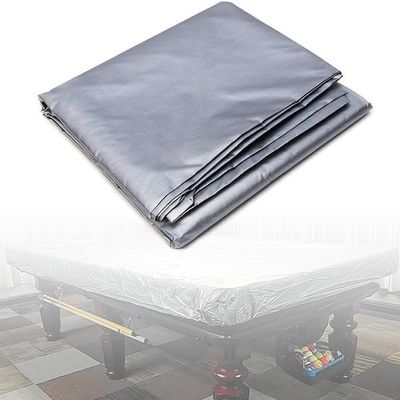 IINCOOY Dustproof Waterproof 7 8 9 Foot Outdoor Full Pool Solid with Drawstring Billiard Table Dust Cover Table Protector (Color : Silver, Size : 8ft)