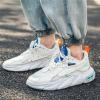 SPWAGYM Mens Running Tennis Walking Shoes Cushioning Mens Sneakers Workout Casual Sports Shoes for Men White Blue Size 8.5 view 3