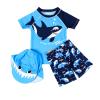 Baby Toddler Boys Two Pieces Swimsuit Set Cartoon Bathing Suit Short Sleeve Rash Guard Swimwear with (Blue, 2-3 Years) view 1