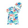 Baby/Toddler Boys Girls Swimsuit Cute Cartoon Zipper Bathing Suit Infant Beach Swimwear +Hat (Green, 4-5 Years)