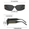bullabulling Oversized Punk Sunglasses Y2K Riveted Fashion Men Women sunglass (green) view 4