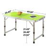 Folding Picnic Tables,Portable Kitchen Work Top Table,Heavy Duty Trestle for Party,Dinner,Buffet,Outdoor Garden,Camping Table,Lightweight Compact Table,Adjustable Height,Camping Accessories ( Size : S view 3