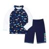Baby Toddler Boys Two Pieces Swimsuit Set Long Sleeve Rash Guard Swimwear & Swim Trunks Set (A, 2-3 Years) view 1