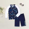 Baby Toddler Boys Two Pieces Swimsuit Set Long Sleeve Rash Guard Swimwear & Swim Trunks Set (A, 2-3 Years) view 4