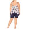 Avenue Women's Plus Size Sharkbite Print Tankini Top, 14 view 2
