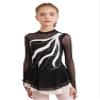 Aislor Girls Mesh Splice Figure Ice Skating Dress Long Sleeve Ballet Dance Gymnastics Leotard Tutu Dress with Hair Band White 10 Years view 3