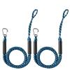 Boat Bungee Dock Lines with Clip 2 Pack Marine Rope Pontoon Boating Kayak Accessories,Blue view 1