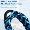 Boat Bungee Dock Lines with Clip 2 Pack Marine Rope Pontoon Boating Kayak Accessories,Blue view 3