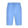Muscularfit Mens Summer Casual Cotton Linen Shorts - Drawstring Elastic Waist Beach Shorts With Pockets, Outdoor Fashion Cargo Light Blue XL view 3