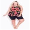 Avenue Women's Plus Size Print Hanky Tankini Top view 3