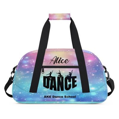 Dance-Bag for Girls Personalized Kids-Duffel-Bag Overnight Weekend Luggage Travel-Bag for Dancers