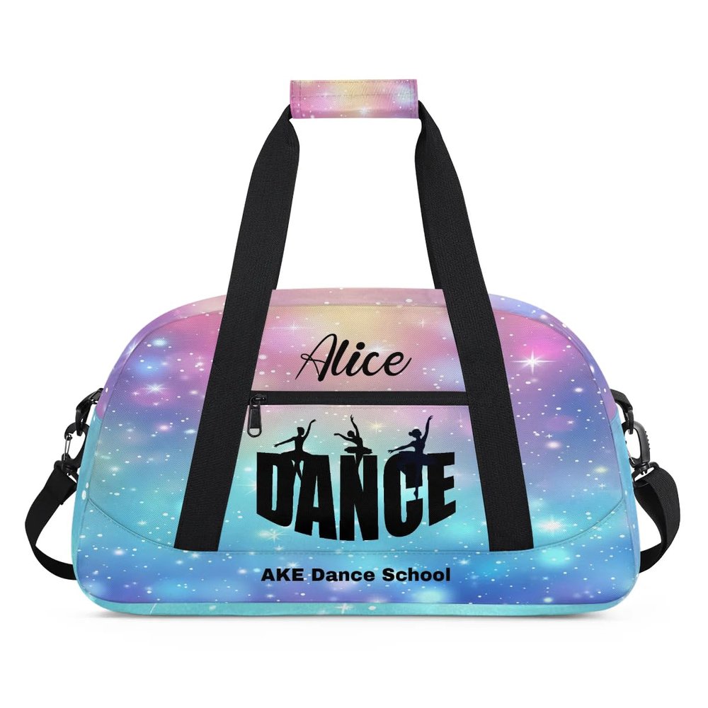 Dance-Bag for Girls Personalized Kids-Duffel-Bag Overnight Weekend Luggage Travel-Bag for Dancers