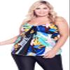 Avenue Women's Plus Size Fly Away Print Tankini Top view 1