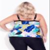 Avenue Women's Plus Size Fly Away Print Tankini Top view 4