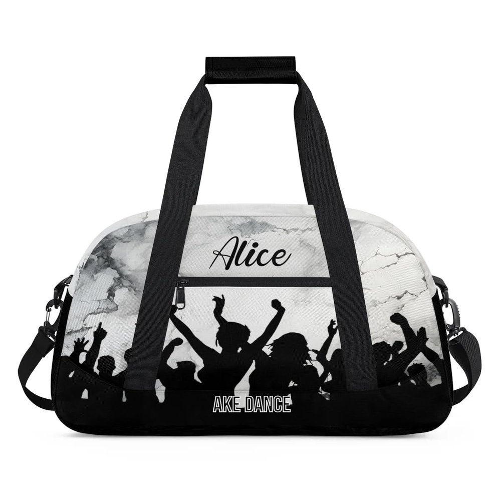 Dance-Bag for-Boys-Girls 7-9 Custom Kids-Duffel-Bag Gym-Bag Small Overnight Weekend Luggage Travel-Bag Black Dance-Recital-Gifts