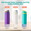WK IEASON 2Pcs Silicone Boot for Owala Water Bottle, Protective Flask Bottom Cover Base for Owala FreeSip Twist and Flip Flask Water Bottle Accessories-2.83inch Bottom Diameter view 2