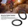 2Pcs Extended Bike Pedal Washers Ti Alloy Waterproof Rustproof Less Friction Remove Noise Road Bike Pedal Washers Black view 2
