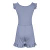asntrgd Women's One-Piece Swimsuits Cute Ruffle Hem Sleeveless Loose Fit Bathing Suit Summer Training Sport Romper Gray view 4