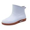 IWIHMIV Short Boots Rain Boots for Women Short Rubber Boots Waterproof Ankle Rain Boots Comfortable Slip On Rain Boots for WomenA2-Grey,6.5 view 1