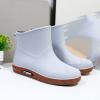 IWIHMIV Short Boots Rain Boots for Women Short Rubber Boots Waterproof Ankle Rain Boots Comfortable Slip On Rain Boots for WomenA2-Grey,6.5 view 3