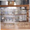 KYEQATY 3PCS Tiara Display Stand 3-Tier Bridal Crown Holder Necklace Headband Display Stand Women Girls Jewelry Holder for Wedding Home Shop Store, Gold view 2