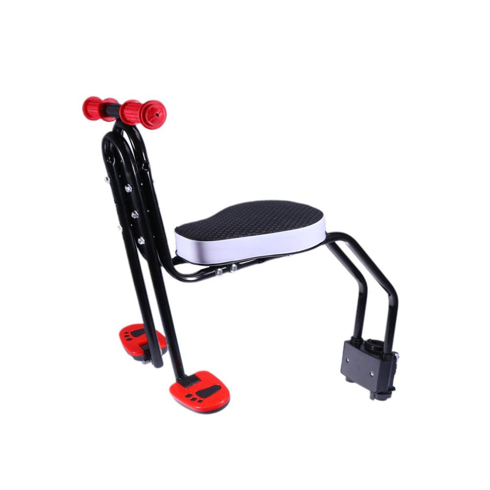 Children Bike Seat Quick Dismounting Front Safety Seat with Armrest Pedals